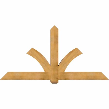 Ekena Millwork Redmond Rough Sawn Timber Gable Bracket, Western Red Cedar, 84"W x 42"H x 6"D x 6"F, 12/12 Pitch GBW084X42X0606RED00RWR